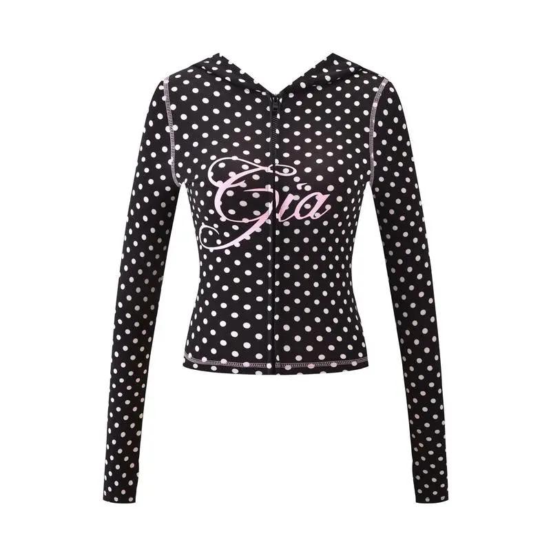 Black Polka Dot Blare Hoodie