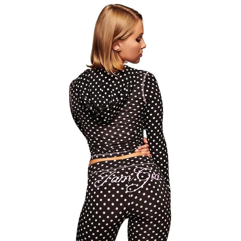 Black Polka Dot Blare Hoodie