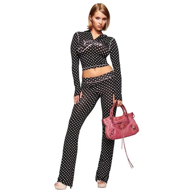 Black Polka Dot Blare Hoodie
