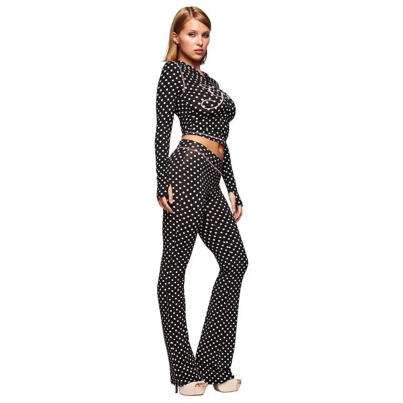 Black Polka Dot Blare Hoodie