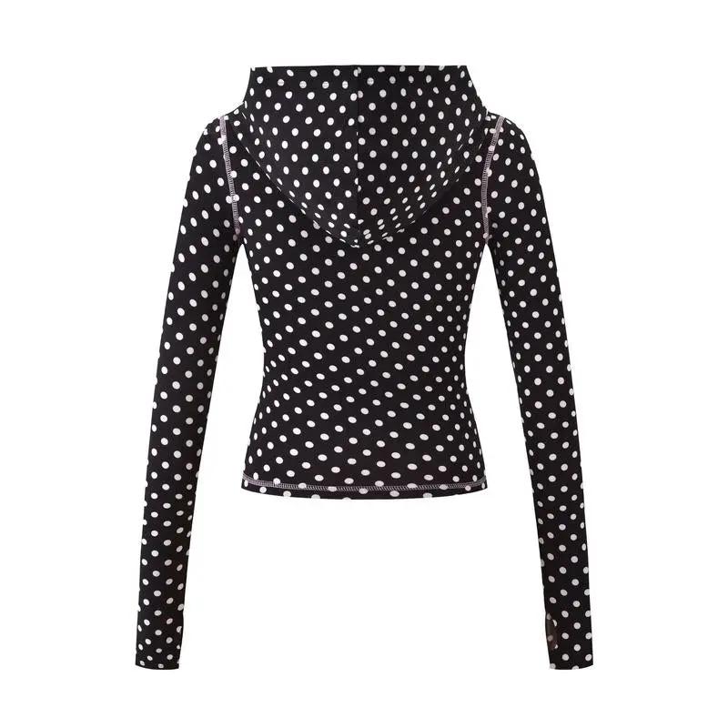 Black Polka Dot Blare Hoodie
