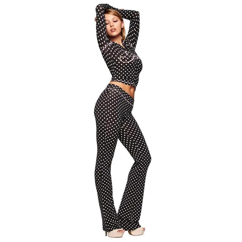 Black Polka Dot Blare Hoodie
