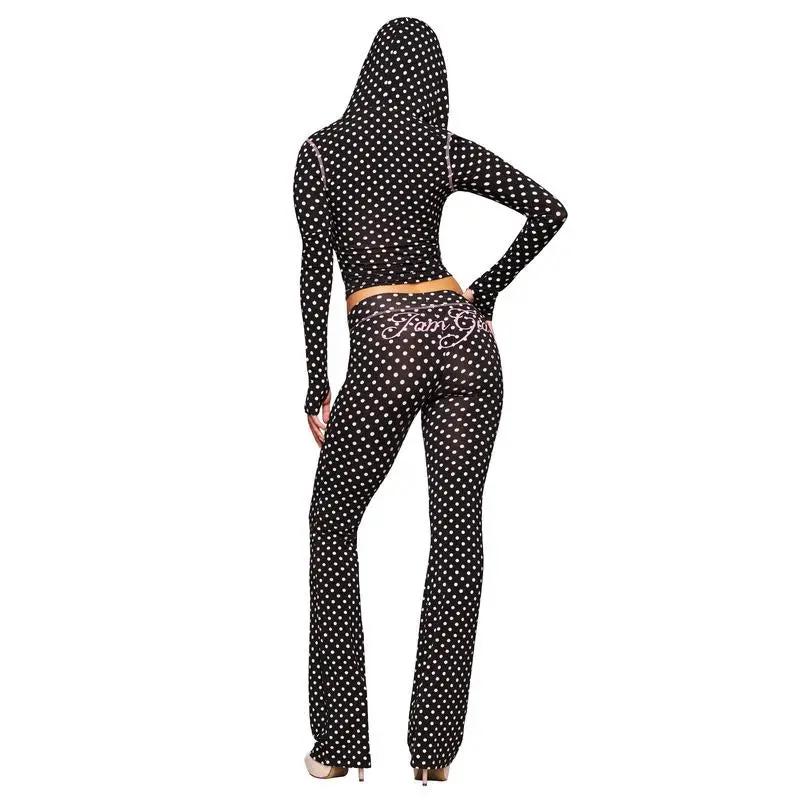 Black Polka Dot Blare Hoodie