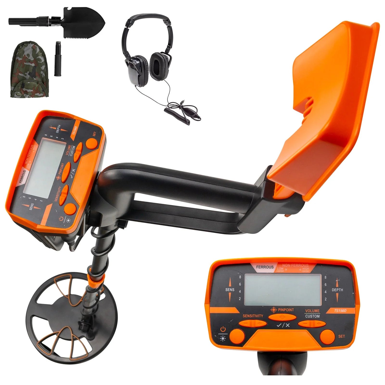 VEVOR Metal Detector Waterproof Disc Metal Detectors Underwater Underground High Accuracy LCD Display Metal Detector for Adults and Children Headphone Automatic Detector (Yellow 3010)