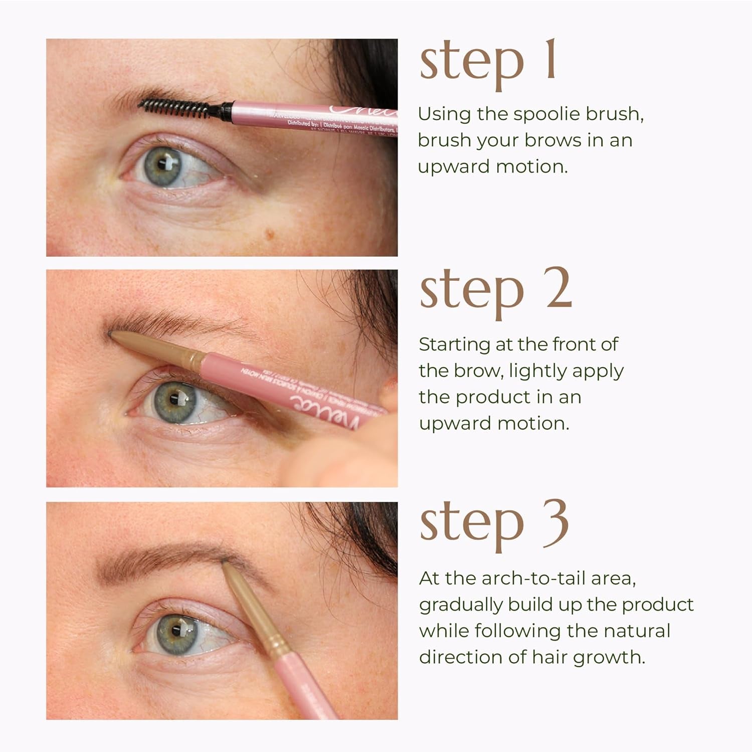 Eyebrow Pencil - Vegan, Gluten Free, Cruelty Free, Paraben Free, Long Wearing, Smooth Consistency (Elegant Ebony)