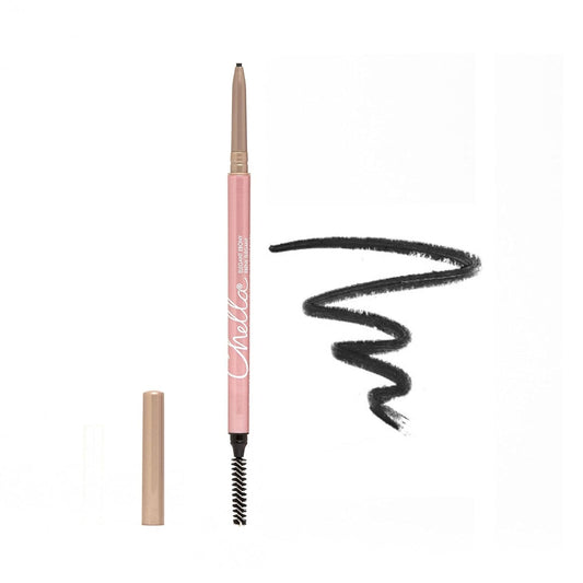 Eyebrow Pencil - Vegan, Gluten Free, Cruelty Free, Paraben Free, Long Wearing, Smooth Consistency (Elegant Ebony)