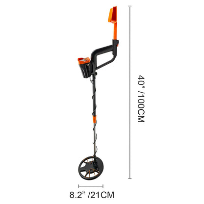 VEVOR Metal Detector Waterproof Disc Metal Detectors Underwater Underground High Accuracy LCD Display Metal Detector for Adults and Children Headphone Automatic Detector (Yellow 3010)